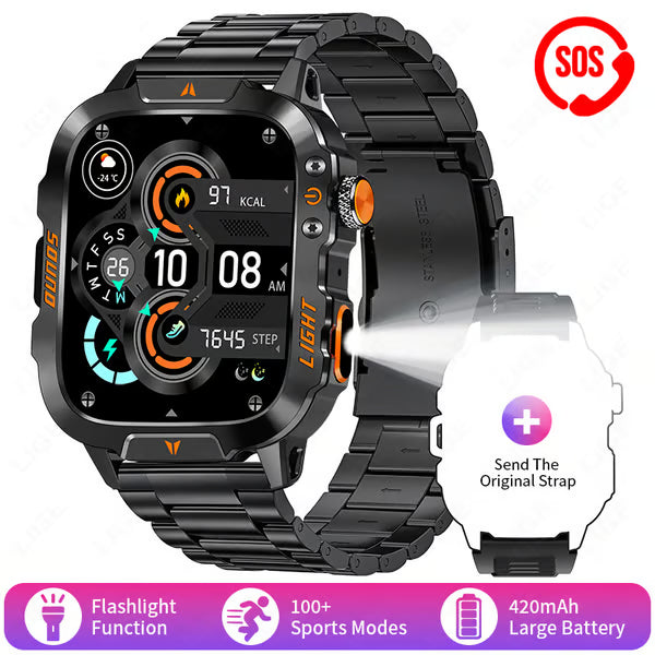 Men's Military Outdoor Sports Smart Watch for Android & IOS