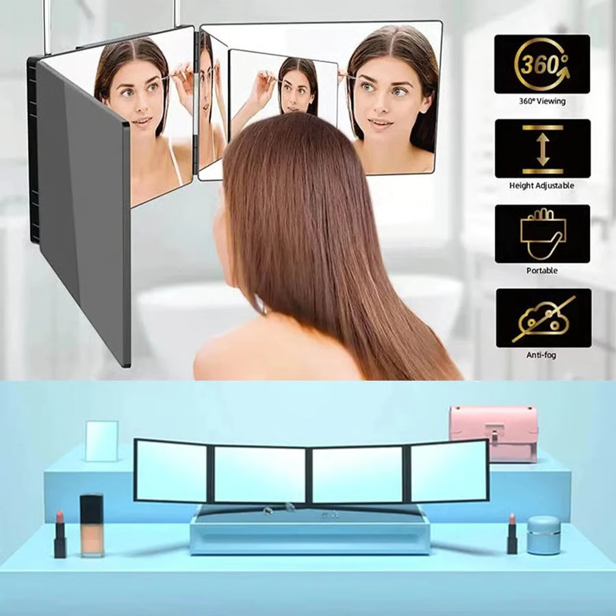 š„Multi Angle Folding Mirror for Self Haircutting - Head Back View Availableš„
