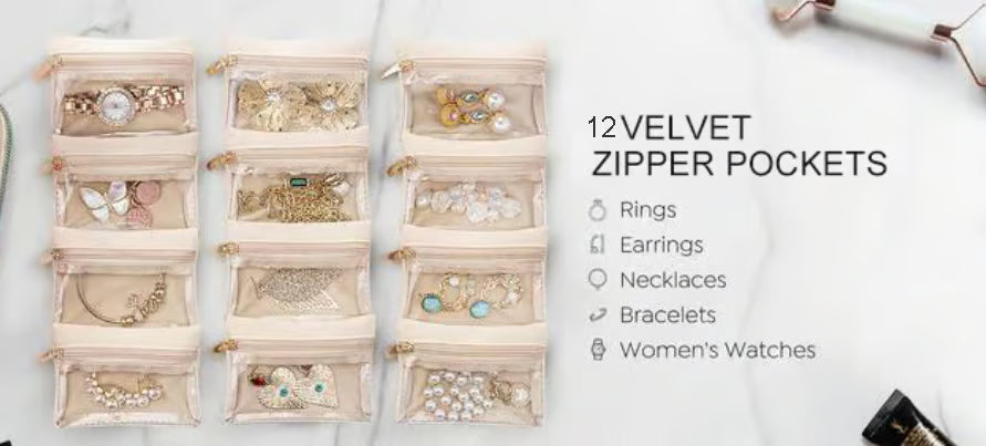 š„Travel Jewelry Box with Small Pouches