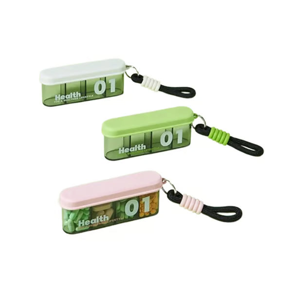 4 Compartments Portable Sealed Pill Organizer