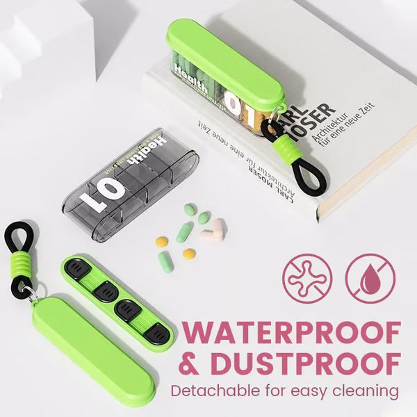 4 Compartments Portable Sealed Pill Organizer