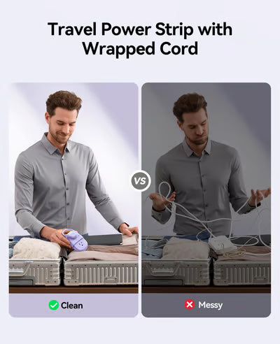 4FT Travel Power Strip with 4 AC Outlets