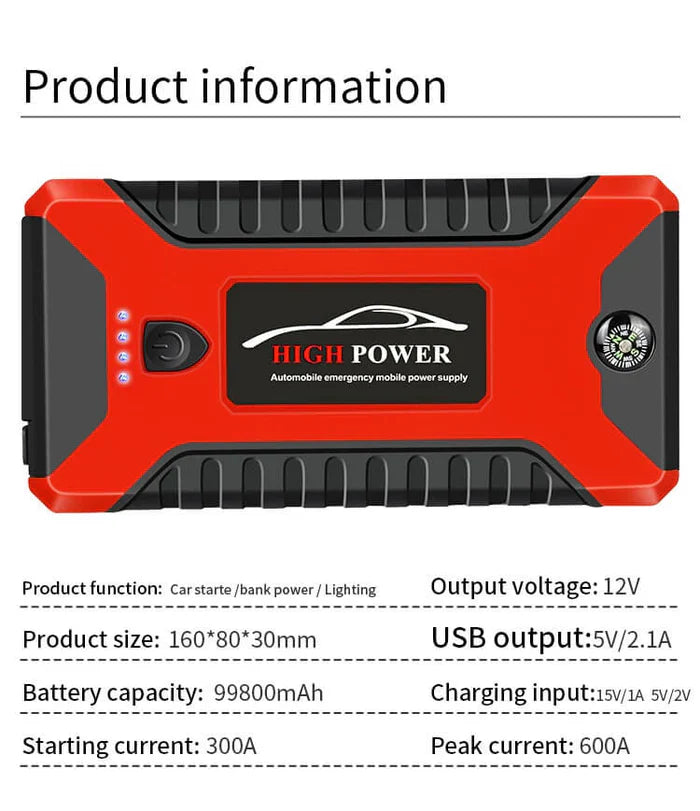 Jump Starter & Power Bank Pro