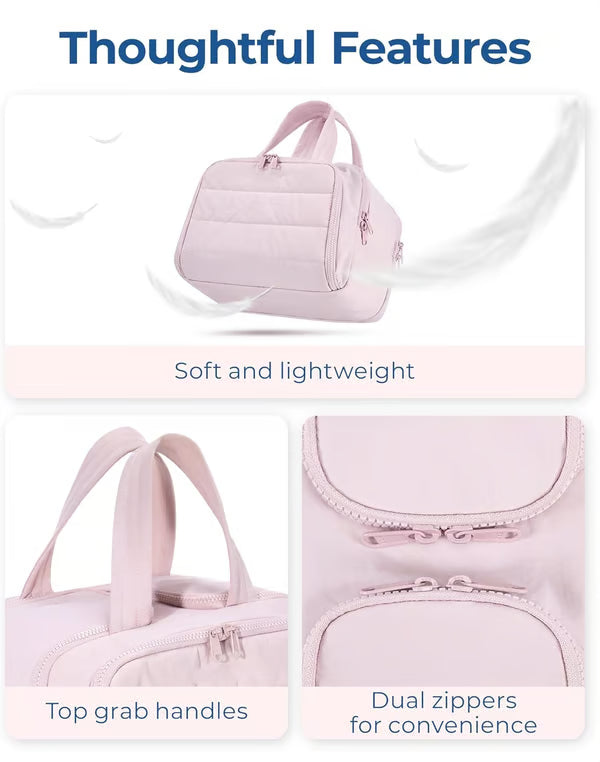 Large Capacity Wide-Open Travel Cosmetic Bag