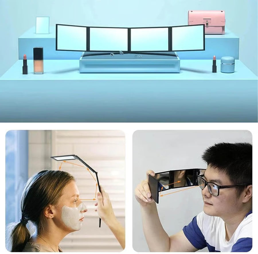 🔥Multi Angle Folding Mirror for Self Haircutting - Head Back View Available🔥