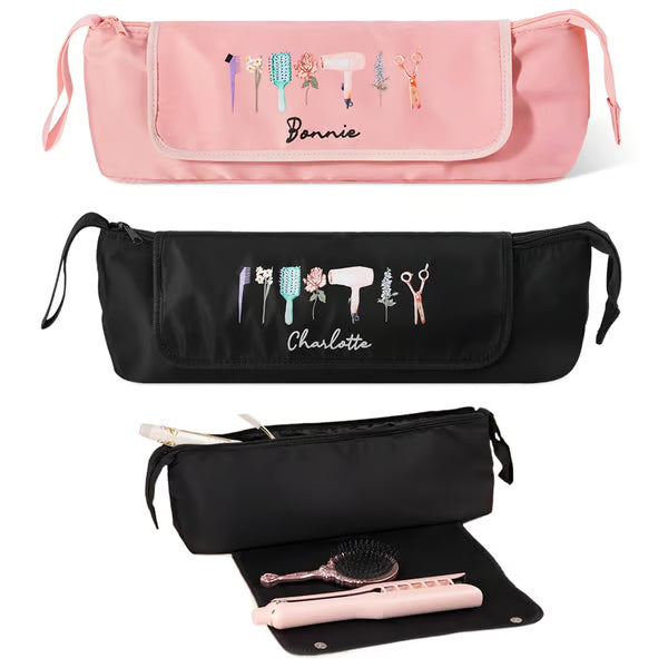 My Kit Where Tools Meet Blooms - Personalized Hair Tools Travel Bag