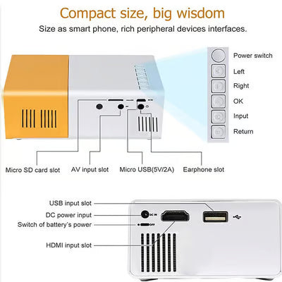 Portable Smart 1080P Movie Projector