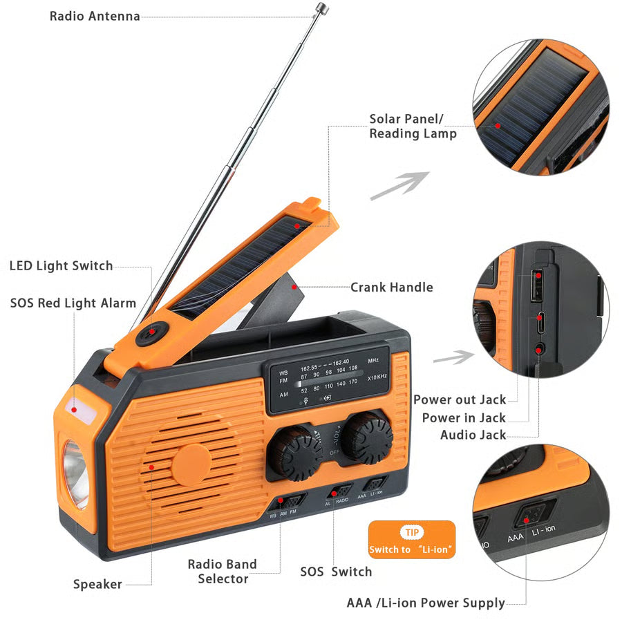 Solar-Powered Emergency Weather Radio