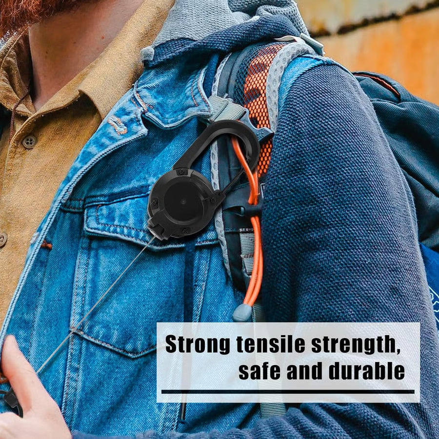 🔥Summer Hot Sale Promotion-49% OFF⏰-Outdoor Automatic Retractable Wire Rope Luya Tactical Keychain