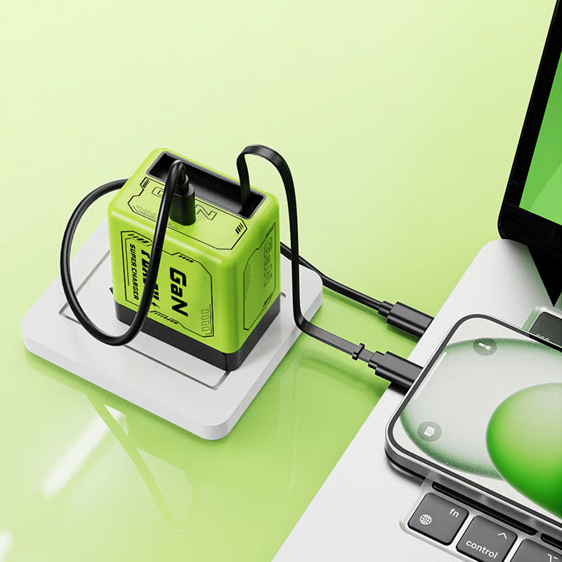 🔥W&O 2-in-1 GaN Compatible with 20W Fast Charger